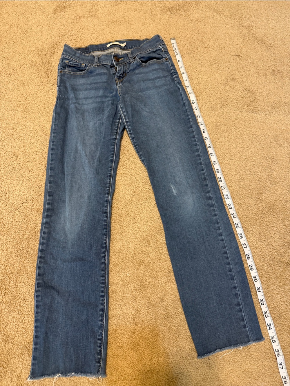 Classic Women's Dark Blue Straight Jeans